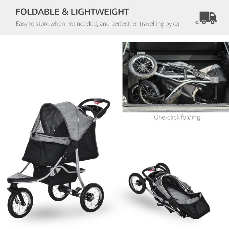 Pawhut Foldable Pet Stroller